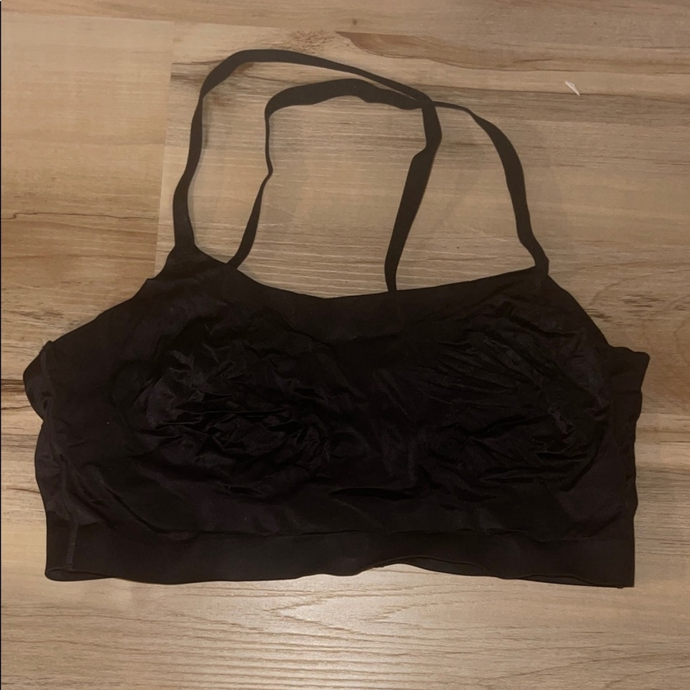 Soma Black Women's Enbliss Luxe Adjustable Bralette Unpadded L